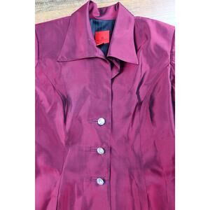 JS. Collections Burgundy Blazer Women's 12